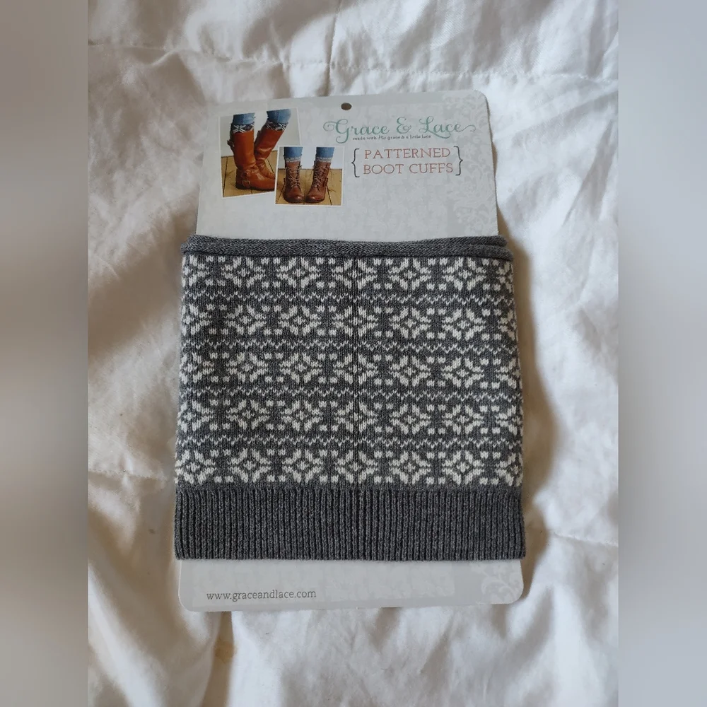 NWT Grace & Lace Patterned Boot Cuffs